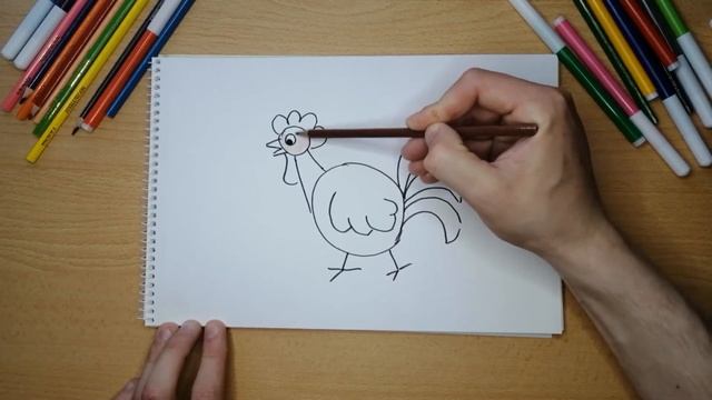 Как научить ребёнка рисовать петушка смотреть онлайн