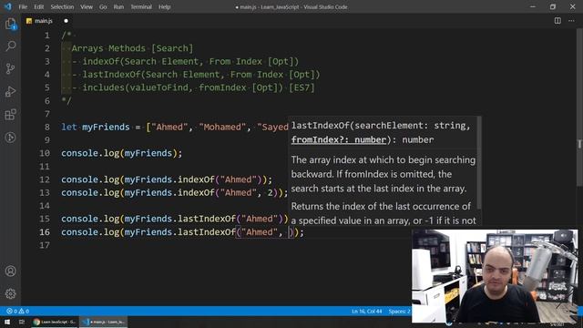 Learn JavaScript In Arabic 2021 - #043 - Searching Array смотреть онлайн