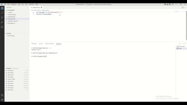 Compile typescript to the js || run the js from Node. смотреть онлайн