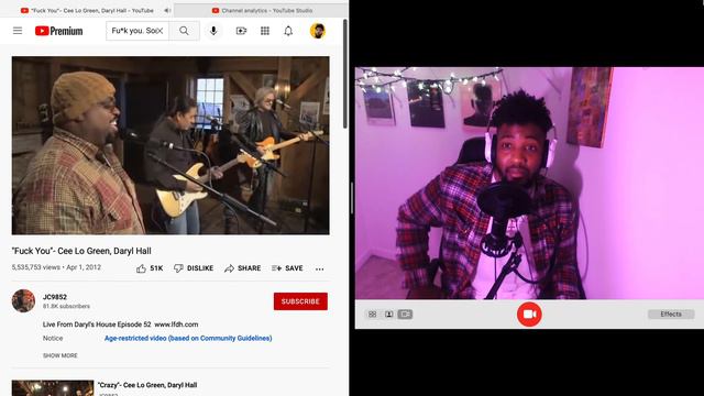 Cee Lo Green, Daryl Hall - "F*ck You" Reaction смотреть онлайн
