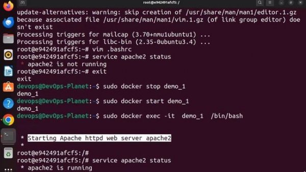 Docker Course Part-3 | Apache2 | Create Docker image from running Docker container