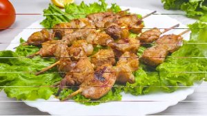 Четыре вида сочного шашлычка в духовке (Грибной, Овощной, Люля-Кебаб и Свиной шашлык в томатах )