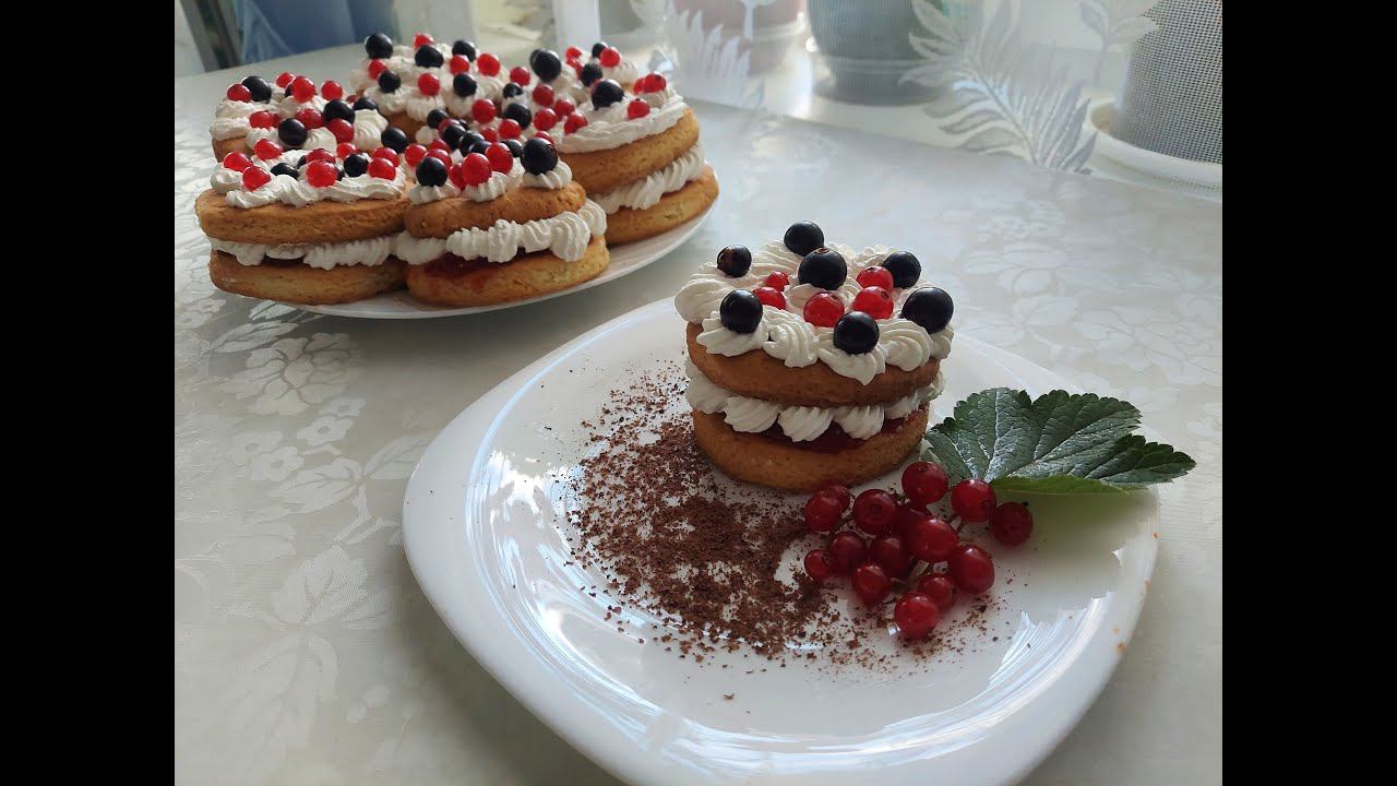 ПЕСОЧНОЕ ПИРОЖНОЕ С КРЕМОМ. смотреть онлайн