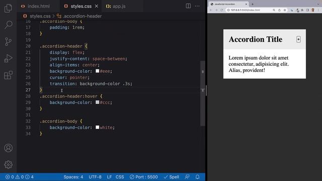 JavaScript Accordion (Code-Along) смотреть онлайн