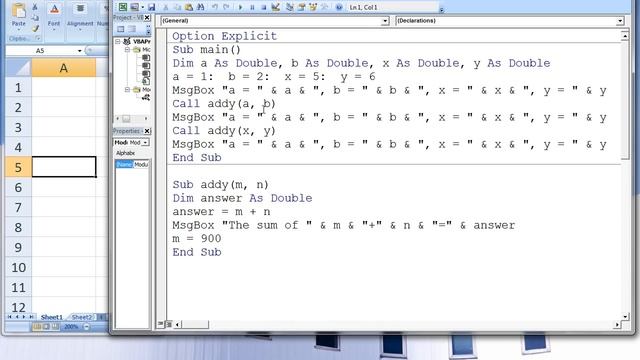 Excel VBA Topic 4.1.2 - Example, Reusing a Sub Procedure смотреть онлайн