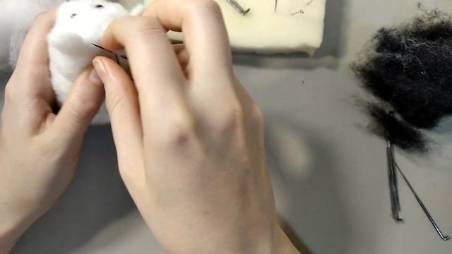 Валяние из шерсти. Как свалять белого медведя из шерсти. смотреть онлайн
