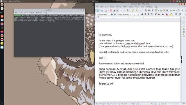 How to install multimedia codecs on Manjaro Linux, Arch Linux смотреть онлайн