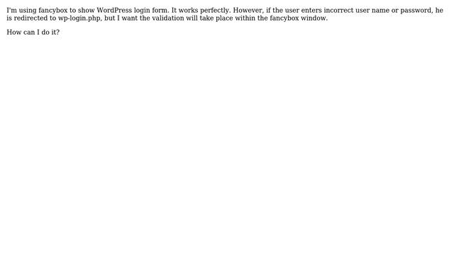 Wordpress: WordPress login form with fancybox смотреть онлайн