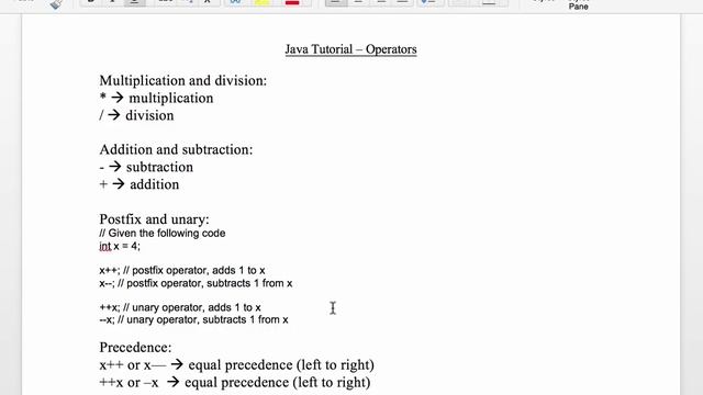 Java Tutorial - Operators смотреть онлайн