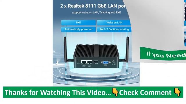 Fanless Mini PC Intel Celeron J4125 2x Gigabit LAN 2x смотреть онлайн