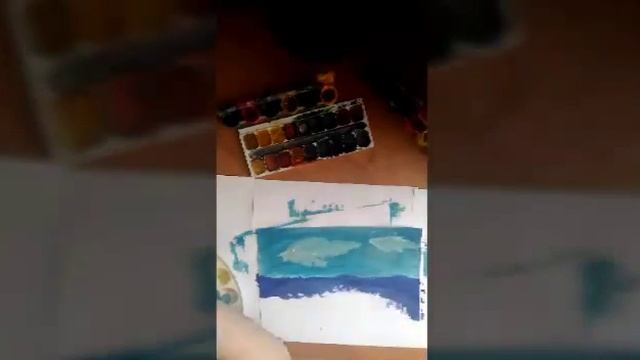 Урок рисования "синие волны" смотреть онлайн