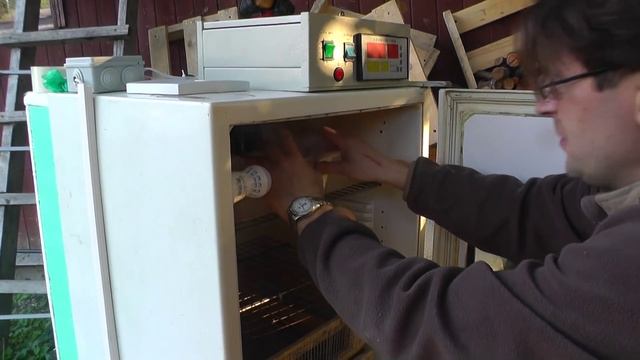 Самодельный инкубатор для яиц из холодильника смотреть онлайн