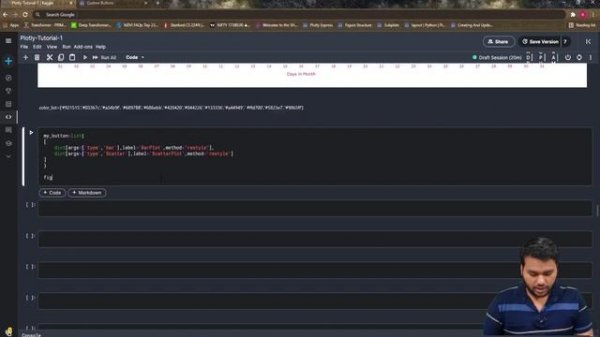 How to create custom buttons in plotly|Part-6 |#Plotly |#Data Science|#scatter|#barplot