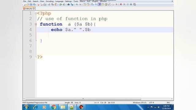 Function in php : LESSON # 7 [ function] || how to learn php programming смотреть онлайн