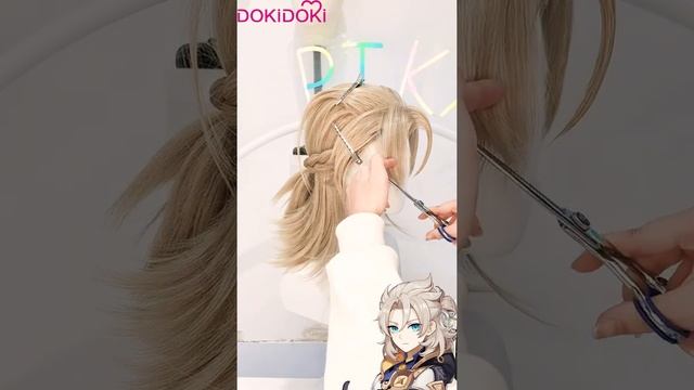 DokiDoki Game Genshin Impact Cosplay Albedo Wig