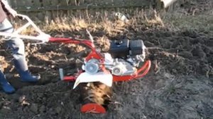 Мотоблок Фаворит B&S 6, работа на фрезах