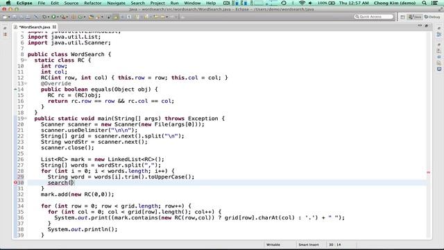 wordsearch java смотреть онлайн