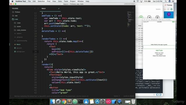 [React Native Expo] To Do App - Removing items from an array in state смотреть онлайн