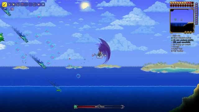 Killing Duke Fishron Pre-Mechs using the buffed Night's Edge [Terraria 1.4.4] смотреть онлайн