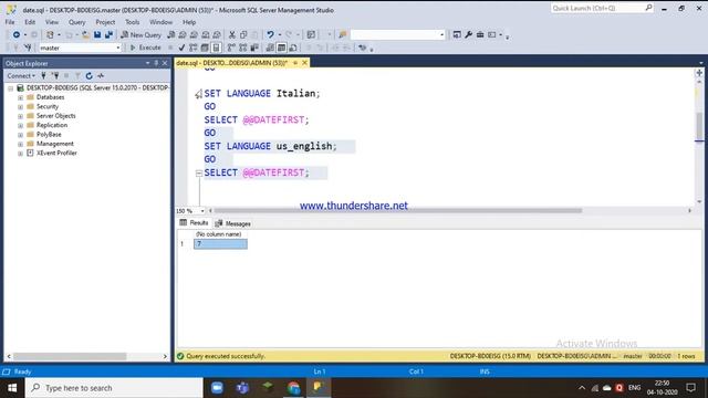 56.SET DATEFIRST() AND @@DATEFIRST() FUNCTION IN SQL - TELUGU смотреть онлайн