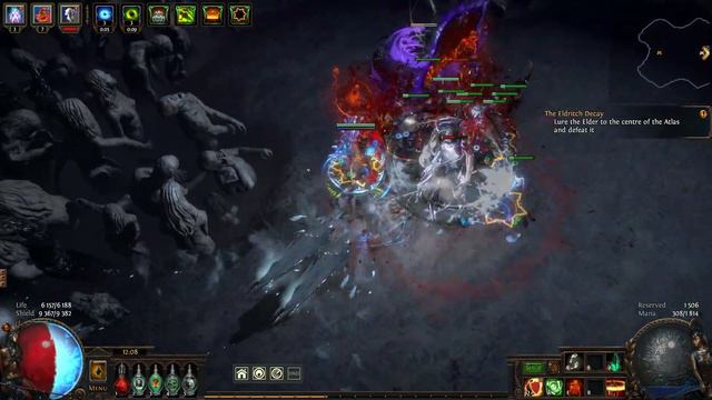 Path of Exile 3.8 - Zombie Necromancer. 6k life + 9k ES + Vaal Pact. Uber Elder deathless. смотреть онлайн