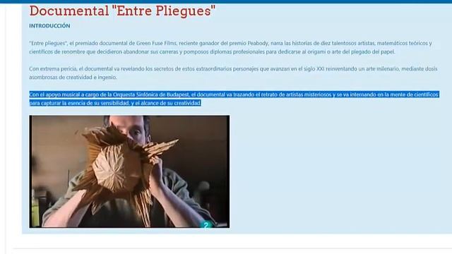Origami, Papiroplexia, Kirigami y el Maquigami смотреть онлайн
