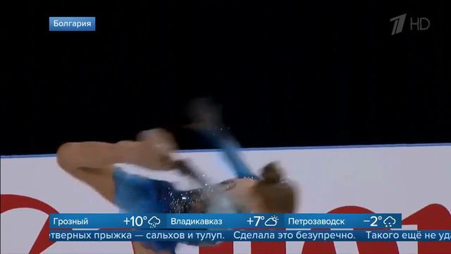 СПОРТ. А. Трусова. Два четверных прыжка смотреть онлайн