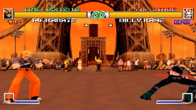 #292 Fatal Fury Wild Ambition (PSX) Hidden Characters (1/2): Mr. Karate playthrough. смотреть онлайн