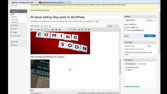 WordPress Basics - Adding images to a post смотреть онлайн