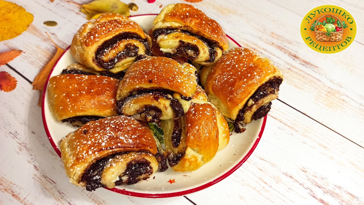 Шоколадные булочки с рикоттой из слоеного теста. ПАЛЬЧИКИ ОБЛИЖЕШЬ! смотреть онлайн