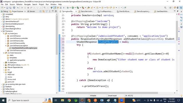 springboot lecture 17 : adding exception for @PostMapping when request body is blank смотреть онлайн