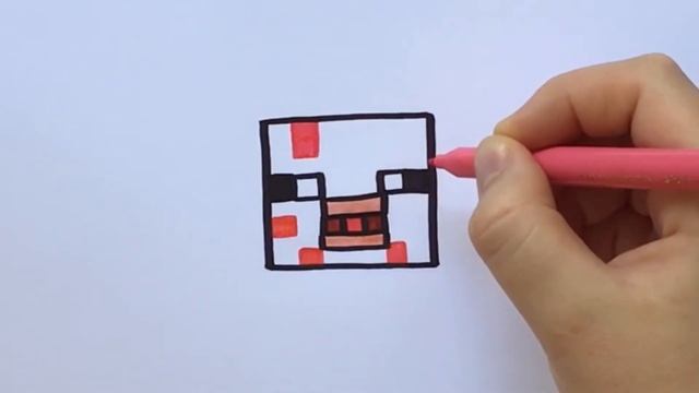 How to draw Minecraft Pig Painting ✏️ смотреть онлайн