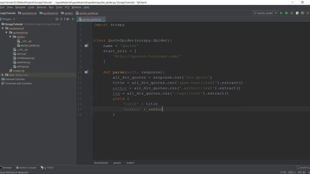 Python Scrapy Tutorial - 11 - Web Scraping Quotes and Authors смотреть онлайн