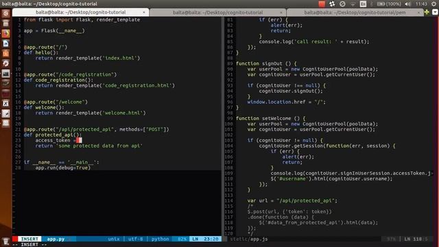 Cognito with js and flask tutorial - pt3 - Validate jwt and protect flask api смотреть онлайн