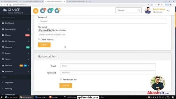 Node js Express JS Admin Panel Integration