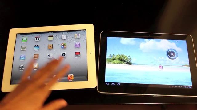 Apple iPad2 iPad 2 iOS5 VS Samsung Galaxy Tab 10 1 Android 3 1 Honeycomb Part 1 смотреть онлайн
