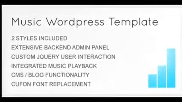 Music Wordpress Template - For Musicians / Artists смотреть онлайн