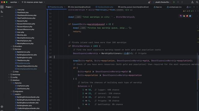 52nd DevLog: Browser-Based Game with Laravel 9 React JS and TypeScript improve pirate logic