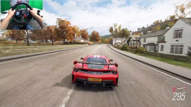 Ferrari 488 Pista 2019 - Forza Horizon 4 | Logitech g29 gameplay смотреть онлайн