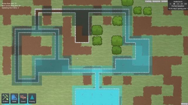 King under the Mountain Game Dev - Water flow in channels смотреть онлайн