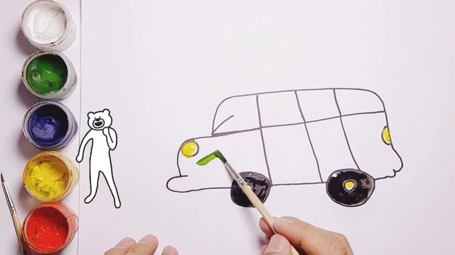 How to draw bus for kids | Как нарисовать автобус для детей | Автобус салу смотреть онлайн