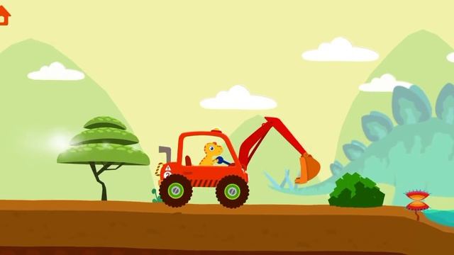 Dinosaur Digger / Динозаврик Землекоп на КРАСНОЙ машинке смотреть онлайн