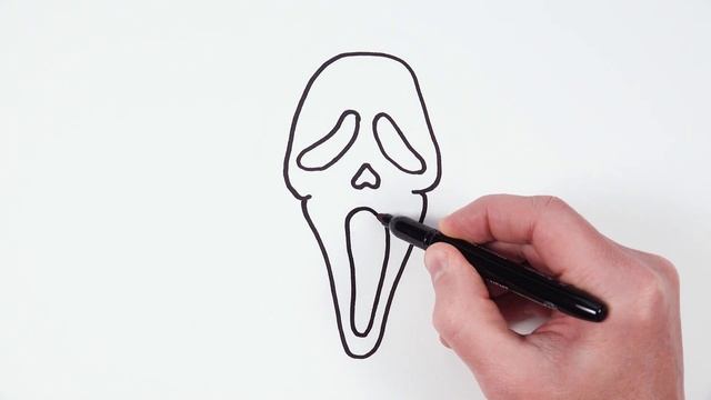 How to Draw Scream Mask or Ghostface from SCREAM | Super Easy смотреть онлайн
