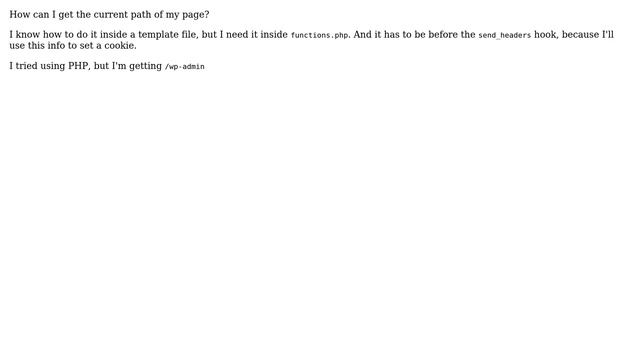 Wordpress: Current path on page in functions.php смотреть онлайн
