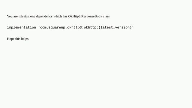 Cannot access the responseBody in the retrofit2 смотреть онлайн
