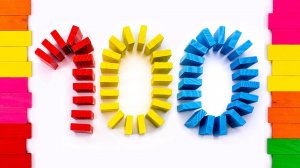Числа от 1 до 100 из Яркого Домино! Играем и Учимся!