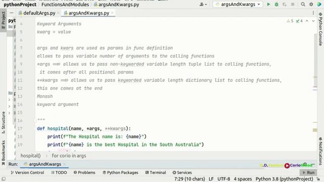 61. Python Keyword Arguments | Understanding *args and **kwargs in Python смотреть онлайн