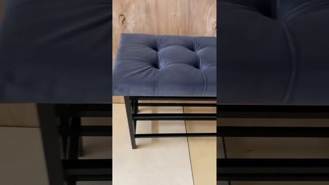 Обувница в стиле лофт с мягким сиденьем. смотреть онлайн