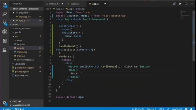 Bootstrap Modal in Reactjs # 26 | What is Bootstrap Modal | Reactjs Tutorial in Hindi | Reactjsvide смотреть онлайн