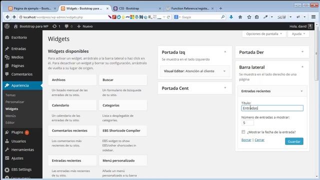Bootstrap y Wordpress crear widget смотреть онлайн